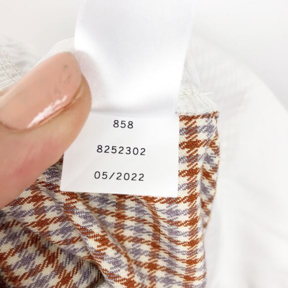 1.State Womens Pants 24W Orange Ginger Checker Plaid Wide Leg Trouser NWOT - Picture 10 of 10